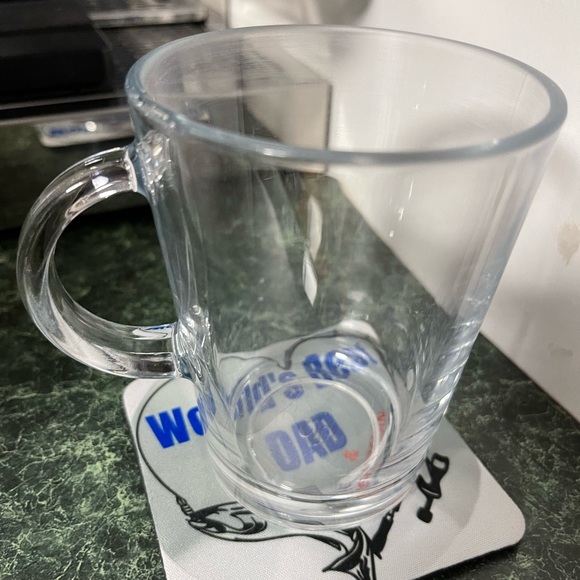 World’s Best Dad and Fisherman Coaster custom made with Infused Ink - Picture 2 of 3